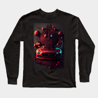 Abstract red supercar design Long Sleeve T-Shirt